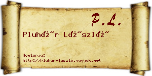 Pluhár László névjegykártya